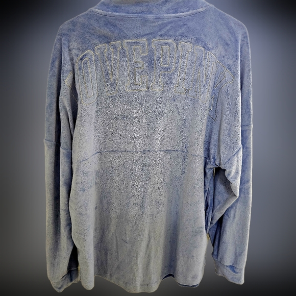 Victoria's Secret Light blue VELOUR VARSITY COWL -READ DESCRIPTION - Picture 8 of 12